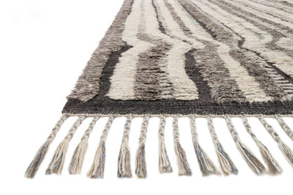 Loloi - Khalid Stone / Charcoal 9-6in x 13-6in Area Rug - KHALKF-03SNCC96D6 veiw 2