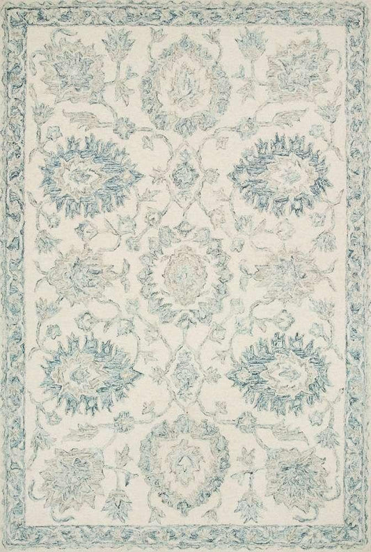 Loloi - Norabel Ivory / Blue 2-6in x 9-9in Runner Rug - NORBNOR-04IVBB2699 veiw 1