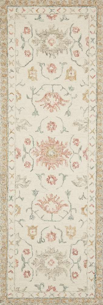 Loloi - Norabel Ivory / Rust 2-6in x 9-9in Runner Rug - NORBNOR-03IVRU2699 veiw 1