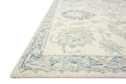 Loloi - Norabel Ivory / Blue 7-9in x 9-9in Area Rug - NORBNOR-04IVBB7999 veiw 4