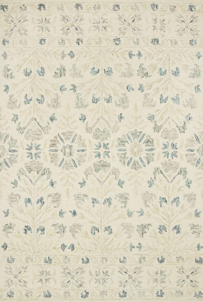 Loloi - Norabel Ivory / Grey 7-9in x 9-9in Area Rug - NORBNOR-02IVGY7999 veiw 1