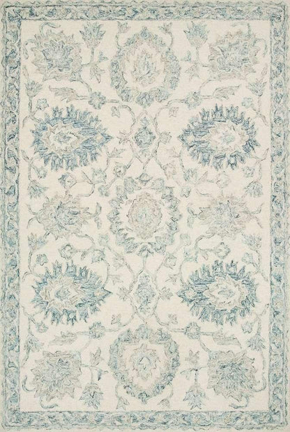 Loloi - Norabel Ivory / Blue 8-6in x 12 Area Rug - NORBNOR-04IVBB86C0 veiw 1