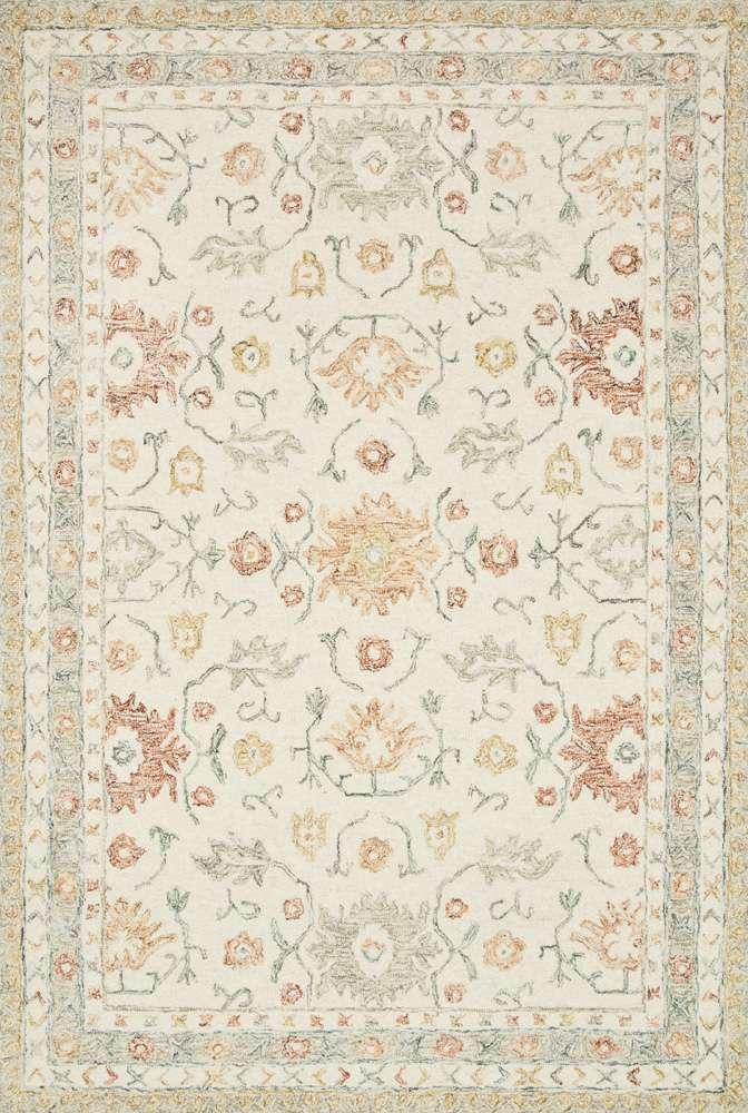Loloi - Norabel Ivory / Rust 8-6in x 12 Area Rug - NORBNOR-03IVRU86C0 veiw 1
