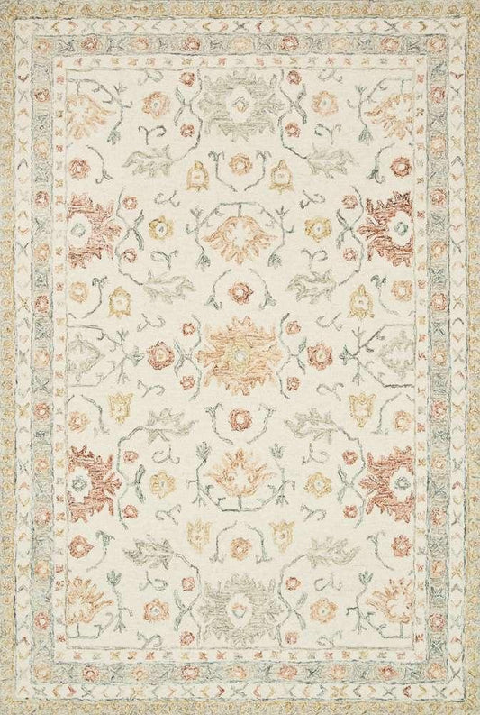 Loloi - Norabel Ivory / Rust 8-6in x 12 Area Rug - NORBNOR-03IVRU86C0 veiw 1