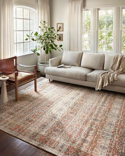 Loloi - Saban Sand / Rust 18in x 18in Sample Rug - SABASAB-05SARU160S veiw 2