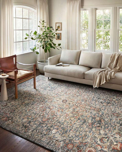 Loloi - Saban Blue / Spice 7-10in x 10 Area Rug - SABASAB-02BBSQ7AA0 veiw 2