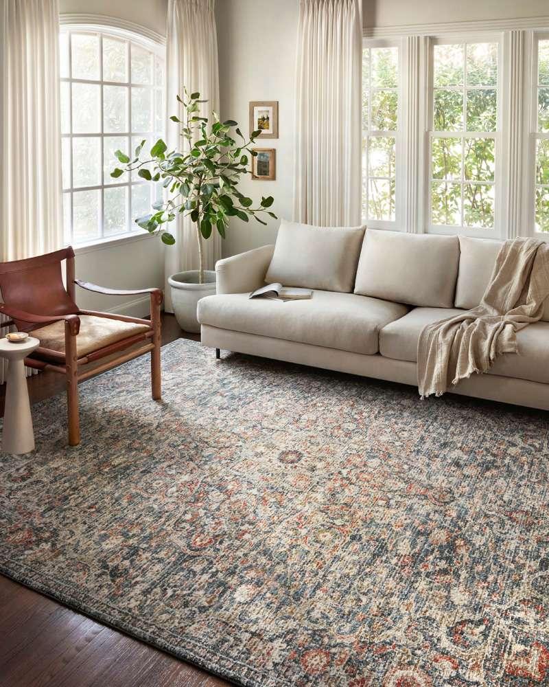 Loloi - Saban Blue / Spice 9-4in x 13 Area Rug - SABASAB-02BBSQ94D0 veiw 2