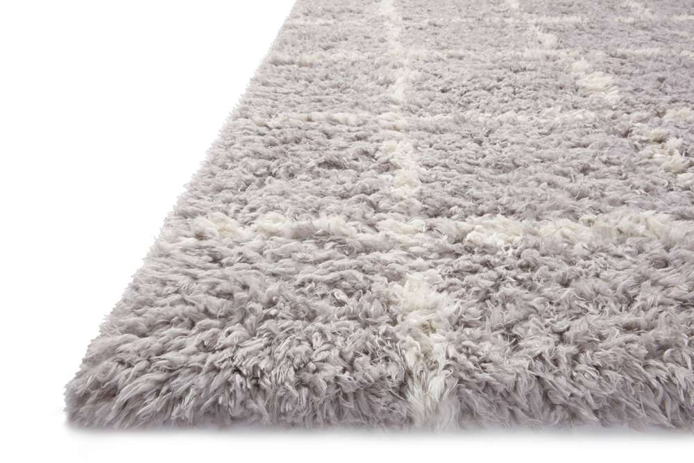 Angela Rose x Loloi - Amira Silver / Ivory 18in x 18in Sample Rug - AMIRAMI-04SIIV160S veiw 3