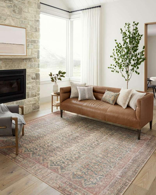 Angela Rose x Loloi - Aubrey Ocean / Spice 2-3in x 3-9in Accent Rug - ABREAUB-03OCSQ2339 veiw 2