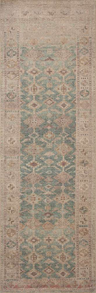 Angela Rose x Loloi - Aubrey Aqua / Sand 2-6in x 12-0in Runner Rug - ABREAUB-02AQSA26C0 veiw 1
