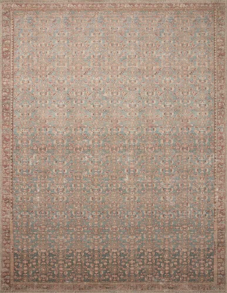 Angela Rose x Loloi - Aubrey Blue / Terracotta 3-9in x 5-6in Accent Rug - ABREAUB-04BBTC3956 veiw 1