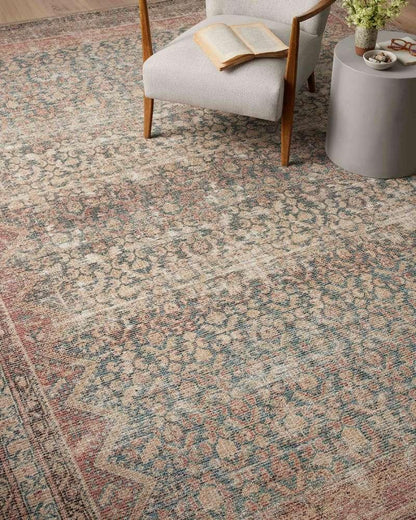Angela Rose x Loloi - Aubrey Ocean / Spice 3-9in x 5-6in Accent Rug - ABREAUB-03OCSQ3956 veiw 4