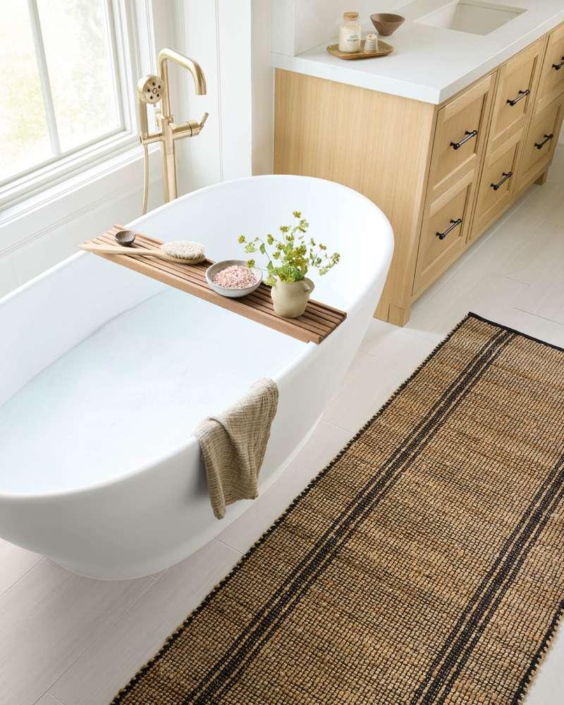 Angela Rose x Loloi - Colton Natural / Black 18in x 18in Sample Rug - COLOCON-01NABL160S veiw 5