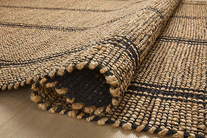 Angela Rose x Loloi - Colton Natural / Black 18in x 18in Sample Rug - COLOCON-01NABL160S view 9