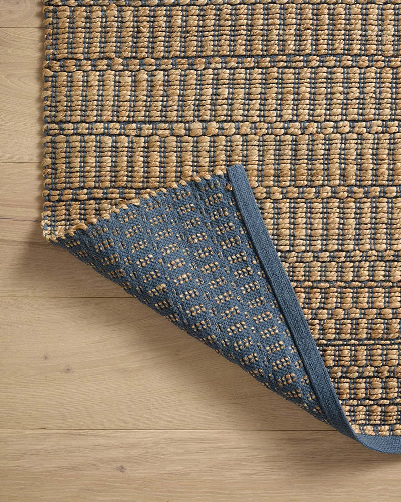 Angela Rose x Loloi - Colton Natural / Navy 5-0in x 7-0in Area Rug - COLOCON-05NANV5070 view 9