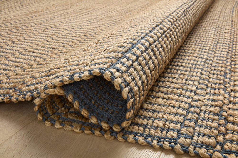 Angela Rose x Loloi - Colton Natural / Navy 9-0in x 12-0in Area Rug - COLOCON-05NANV90C0 view 8