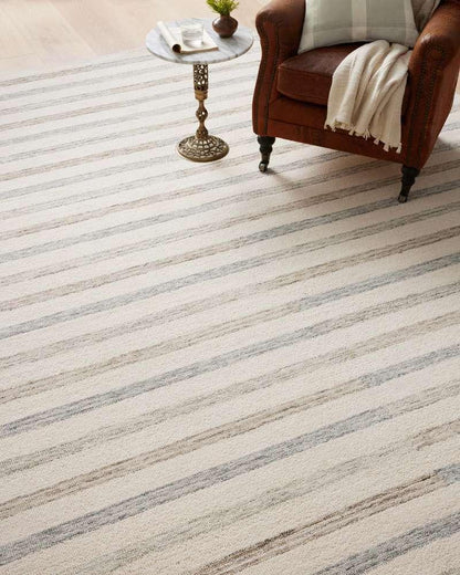 Chris Loves Julia x Loloi - Chris Ivory / Slate 18in x 18in Sample Rug - CHRICHR-05IVSL160S veiw 4