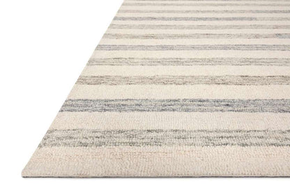 Chris Loves Julia x Loloi - Chris Ivory / Slate 18in x 18in Sample Rug - CHRICHR-05IVSL160S veiw 5