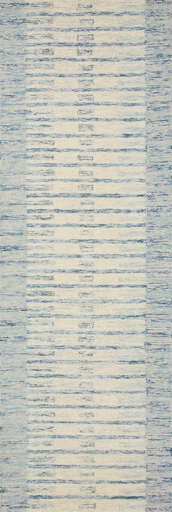 Chris Loves Julia x Loloi - Chris Ivory / Denim 2-6in x 11-6in Runner Rug - CHRICHR-01IVDE26B6 veiw 1