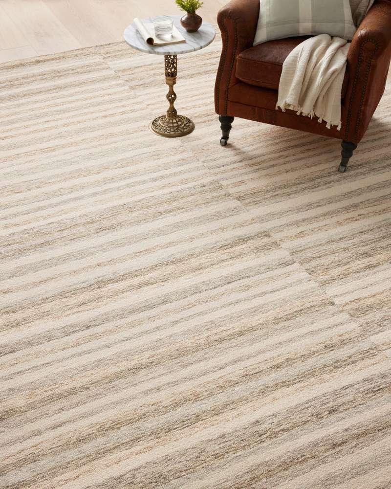 Chris Loves Julia x Loloi - Chris Ivory / Clay 7-9in x 7-9in Square Area Rug - CHRICHR-03IVCG790S veiw 4