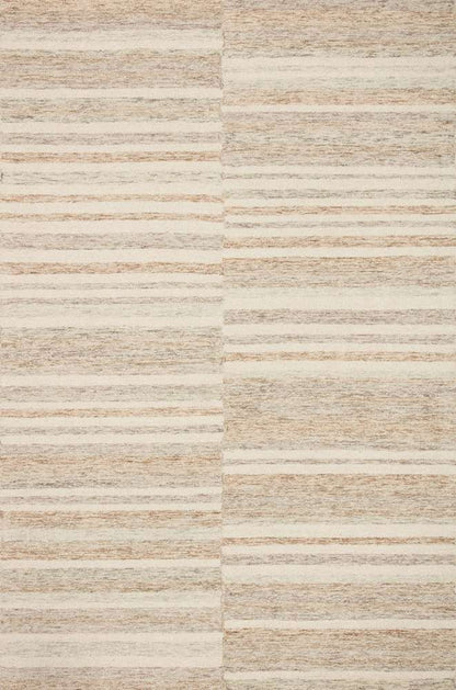 Chris Loves Julia x Loloi - Chris Ivory / Clay 7-9in x 9-9in Area Rug - CHRICHR-03IVCG7999 veiw 1