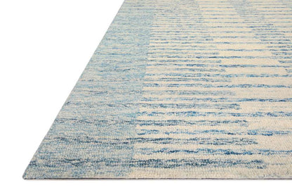 Chris Loves Julia x Loloi - Chris Ivory / Denim 7-9in x 9-9in Area Rug - CHRICHR-01IVDE7999 veiw 6