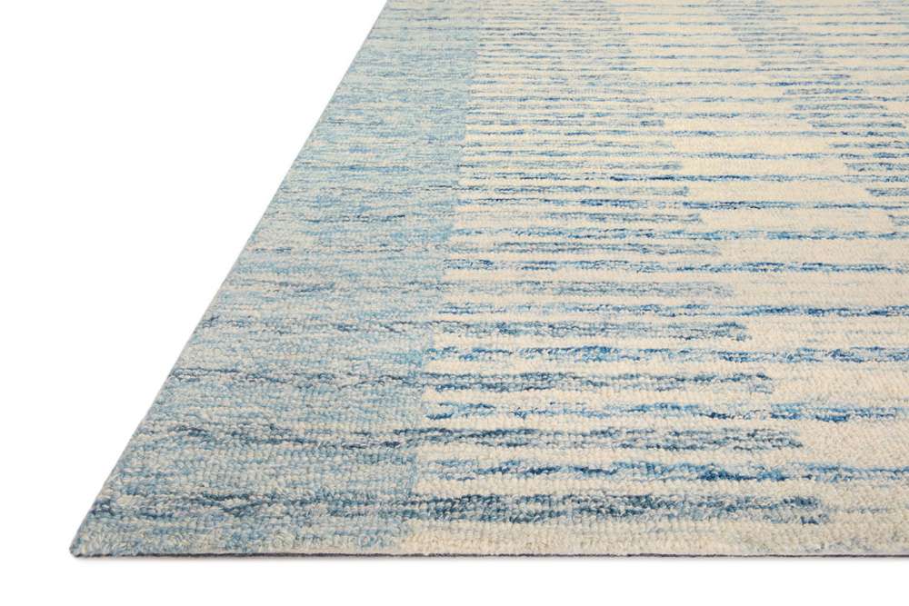 Chris Loves Julia x Loloi - Chris Ivory / Denim 8-6in x 11-6in Area Rug - CHRICHR-01IVDE86B6 veiw 6