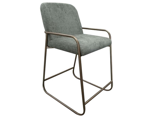 IFD - Comala - Wooden Frame & Metal Base, 24in Upholstered Barstool - IUP800-BST24-111 veiw 1
