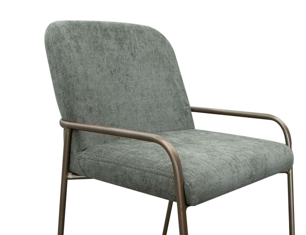 IFD - Comala - Wooden Frame & Metal Base, 24in Upholstered Barstool - IUP800-BST24-111 veiw 3