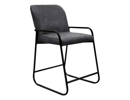 IFD - Comala - Wooden Frame & Metal Base, 24in Upholstered Barstool - IUP800-BST24-121 veiw 1