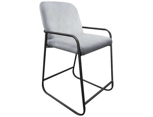 IFD - Comala - Wooden Frame & Metal Base, 24in Upholstered Barstool - IUP800-BST24-161 veiw 1