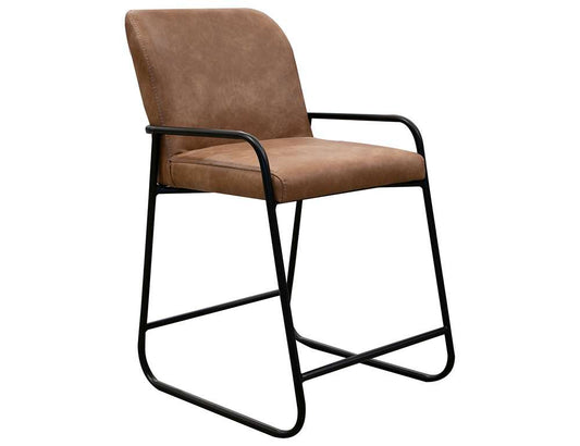 IFD - Comala - Wooden Frame & Metal Base, 24in Upholstered Barstool - IUP800-BST24-202 veiw 1