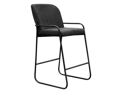 IFD - Comala - Wooden Frame & Metal Base, 30in Upholstered Barstool - IUP800-BST30-121 veiw 1