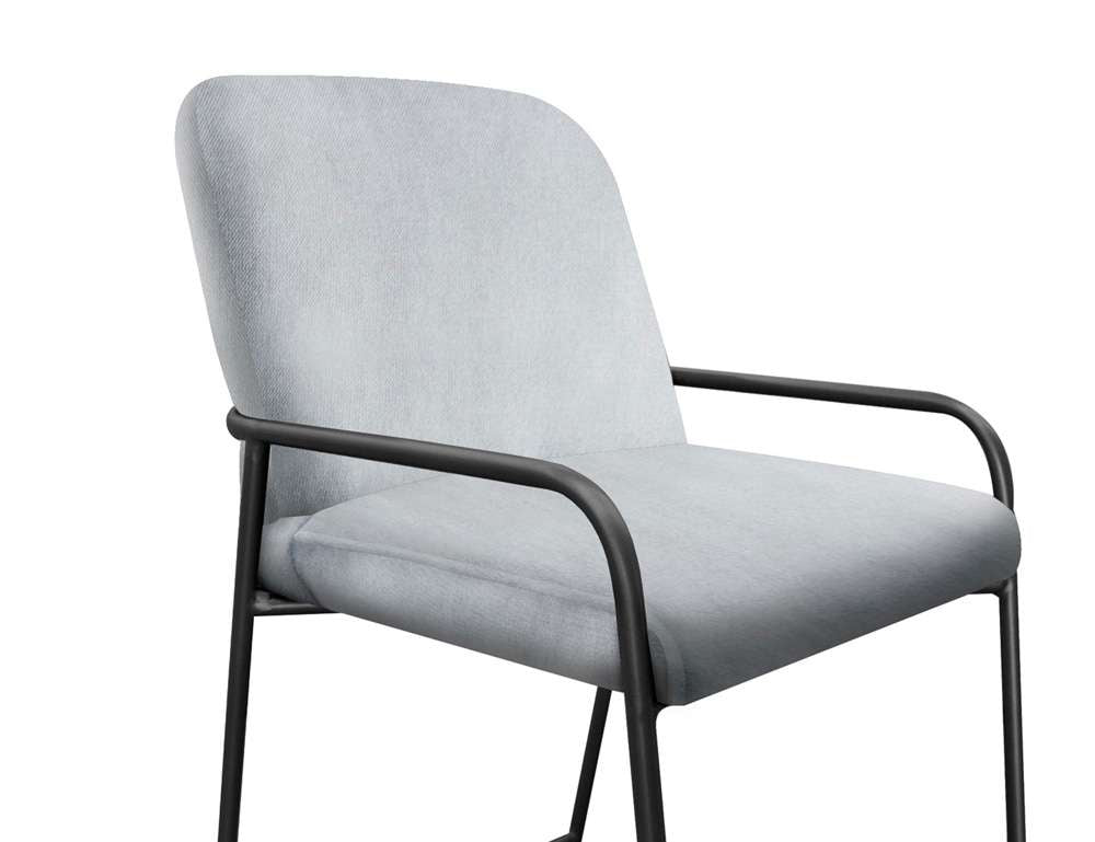 IFD - Comala - Wooden Frame & Metal Base, 30in Upholstered Barstool - IUP800-BST30-161 veiw 3