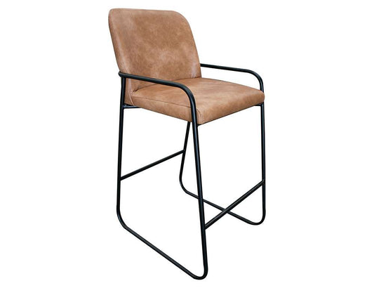 IFD - Comala - Wooden Frame & Metal Base, 30in Upholstered Barstool - IUP800-BST30-202 veiw 1