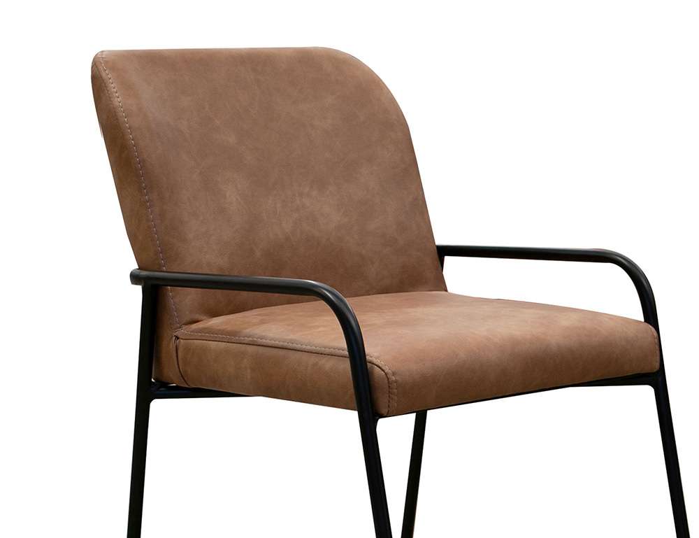 IFD - Comala - Wooden Frame & Metal Base, 30in Upholstered Barstool - IUP800-BST30-202 veiw 3