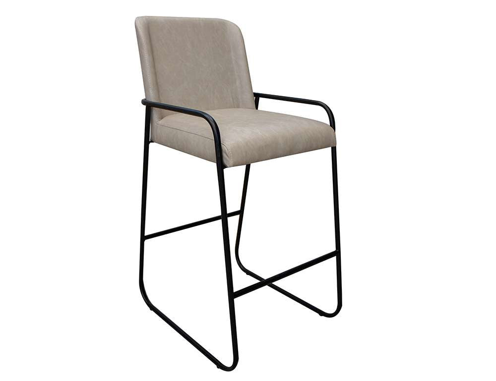 IFD - Comala - Wooden Frame & Metal Base 30in Upholstered Barstool - IUP800-BST30-210 veiw 1