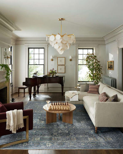 Jean Stoffer x Loloi - Bradbury Ocean / Gold 3-7in x 5-7in Accent Rug - BRADBRU-03OCGO3757 veiw 2