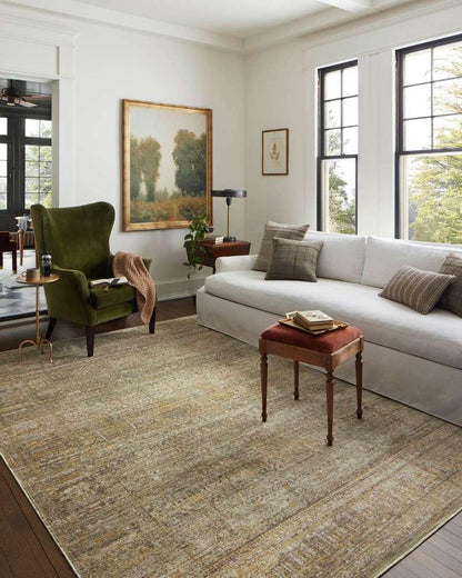 Jean Stoffer x Loloi - Bradbury Dove / Gold 6-3in x 9 Area Rug - BRADBRU-02DVGO6390 veiw 3