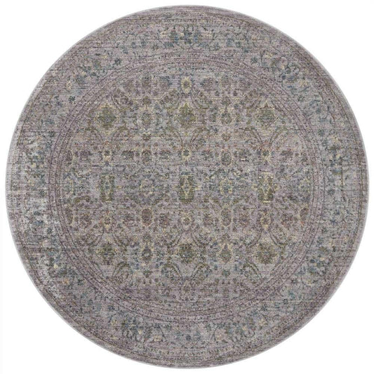Jean Stoffer x Loloi - Bradbury Grey / Multi 7-9in x 7-9in Round Area Rug - BRADBRU-04GYML790R veiw 1