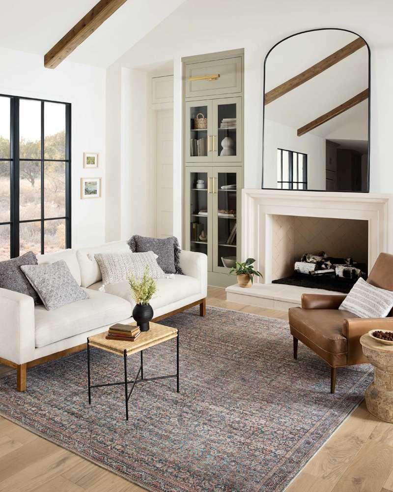 Loloi - Adrian Denim / Multi 5-0in x 7-6in Area Rug - ADRIADR-04DEML5076 veiw 2