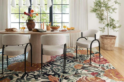 Loloi - Belladonna Ivory / Lagoon 18in x 18in Sample Rug - BLOSBLM-02IVLJ160S veiw 5