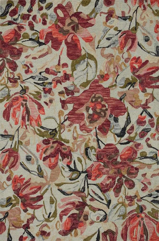 Loloi - Belladonna Ivory / Raspberry 3-6in x 5-6in Accent Rug - BLOSBLM-01IVRA3656 veiw 1