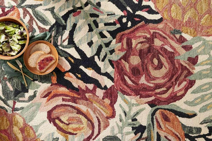 Loloi - Belladonna Ivory / Lagoon 7-9in x 9-9in Area Rug - BLOSBLM-02IVLJ7999 veiw 4