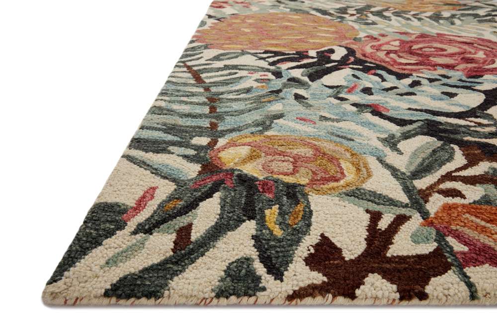 Loloi - Belladonna Ivory / Lagoon 8-6in x 11-6in Area Rug - BLOSBLM-02IVLJ86B6 veiw 6