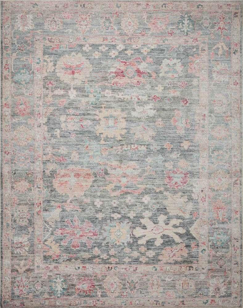 Loloi - Elysium Graphite / Multi 3-0in x 3-0in Round Accent Rug - ELYSELY-02GTML300R veiw 1