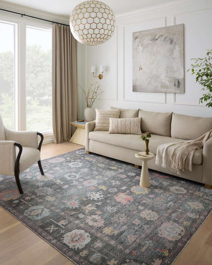 Loloi - Elysium Charcoal / Multi 7-6in x 9-6in Area Rug - ELYSELY-03CCML7696 veiw 2