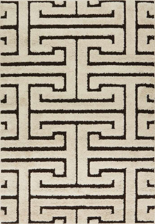 Loloi - Enchant Ivory / Dark Brown 2-3in x 8-0in Runner Rug - ENCOEN-28IVDB2380 veiw 1