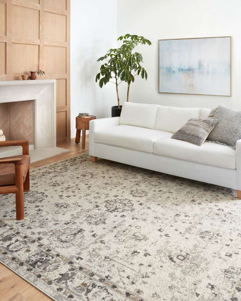 Loloi - Estelle Ivory / Stone 3-11in x 5-7in Accent Rug - ESTEEST-01IVSN3B57 veiw 2