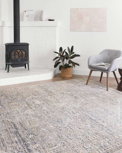 Loloi - Lucia Grey / Sunset 6-8in x 8-8in Area Rug - LCIALUC-01GYSS6888 veiw 2